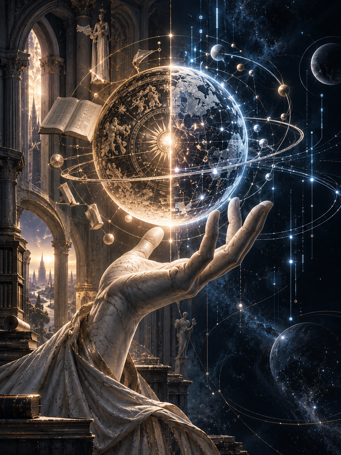 古典知識與未來科技交會的宇宙能力意象